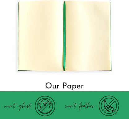 Portage Blank Hardcover Aesthetic Notebook Writing Journal – Bleed-Proof Paper Notepad for Journaling, High GSM, A5 Notebook, Cream Pages - Salmon, 6 x 8.5 Inches, 224 Pages