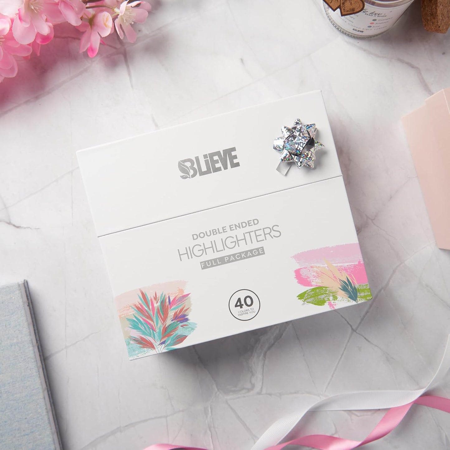 BLIEVE Aesthetic Cute Highlighters No Bleed Through, Dual Tip 8 Pack, Pastel Colors For Bible & Journaling
