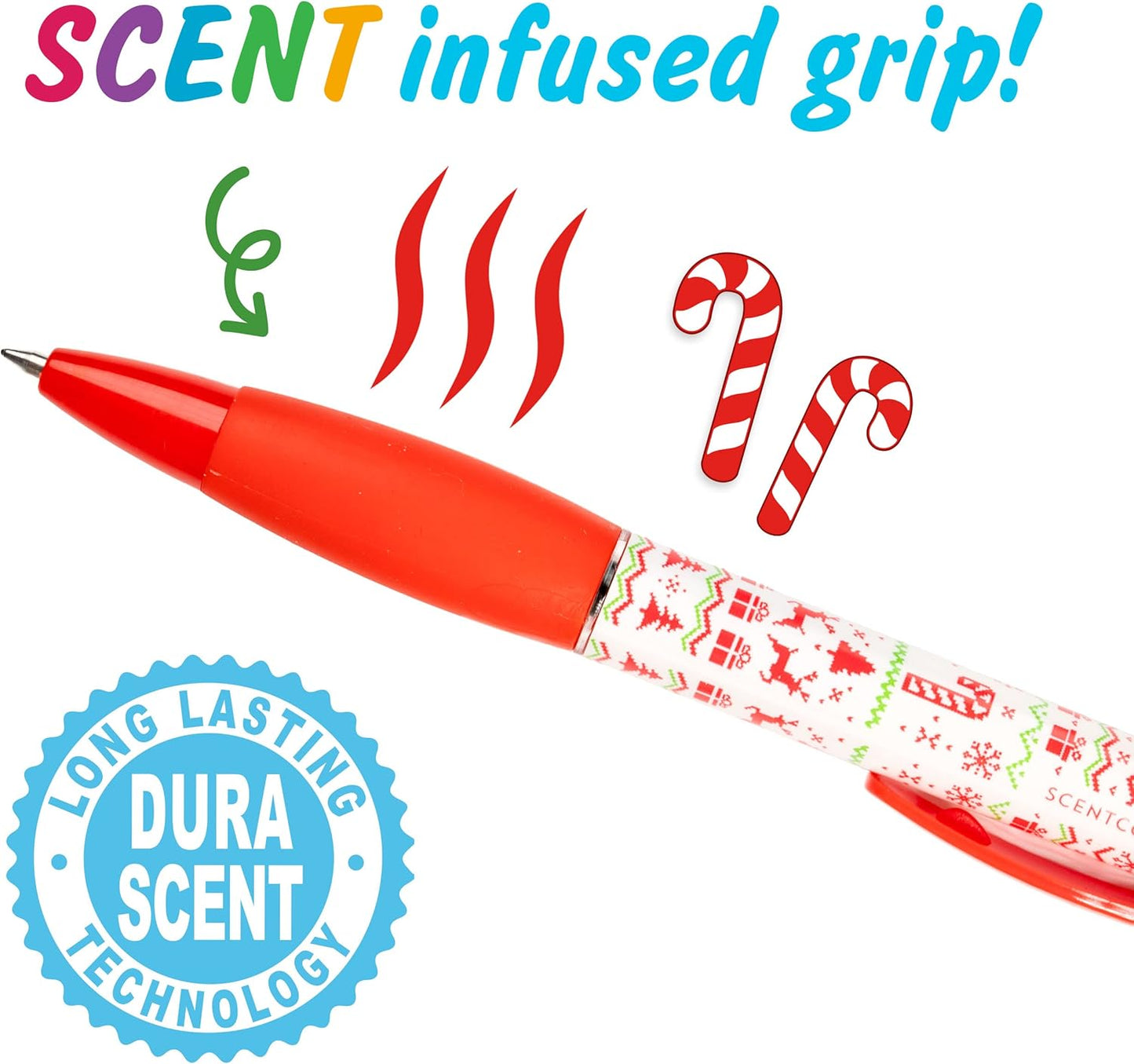 Glitter Gel Smens - Patented Gourmet Scented Colored Glitter Gel Ink Pens, Medium Point, 8 Count - Fun, Cute, Cool, Smelly Pens for Kids