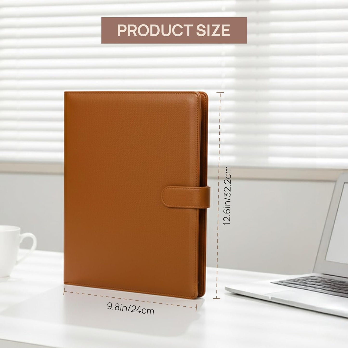 Professional Padfolio with Notepad Included | Faux Leather Portfolio Folder with Clipboard, Resume Folder, Legal Pad Holder, Business Card Holder | A4 Letter Size | Black