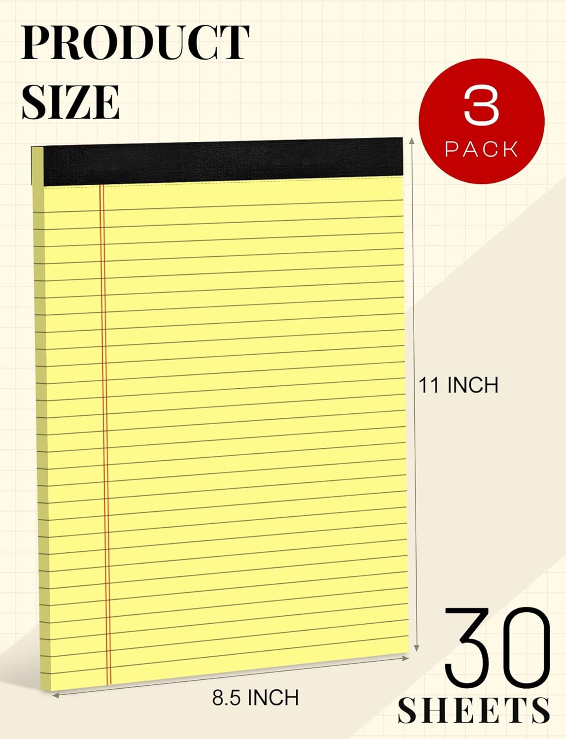 Legal Pads 8.5 x 11 White Note Pads 8.5 x 11 In 2 Pack Notepads 8.5 x 11 Writing Pads of Paper 8.5 x 11 Legal Notepads Wide Ruled White Lined Paper Pads 8.5 x 11 30 Sheets Per Legal Note Pads 8.5 x 11