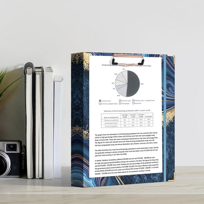 Ospelelf Binder 3 Ring 1 Inch, Floral Round Ring Clipboard Binder for Letter Size with 5 Tab Dividers, File Folder Labels, for School and Office Supplies