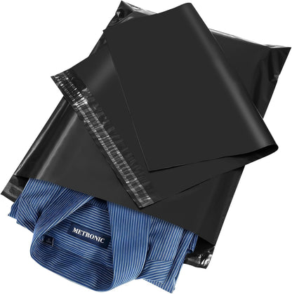 Metronic Poly Mailers 10x13 100 Pcs | Small Shipping Bags for Clothing | Mailing Bags for Small Business, Shipping Envelopes,Packing Bags in Black