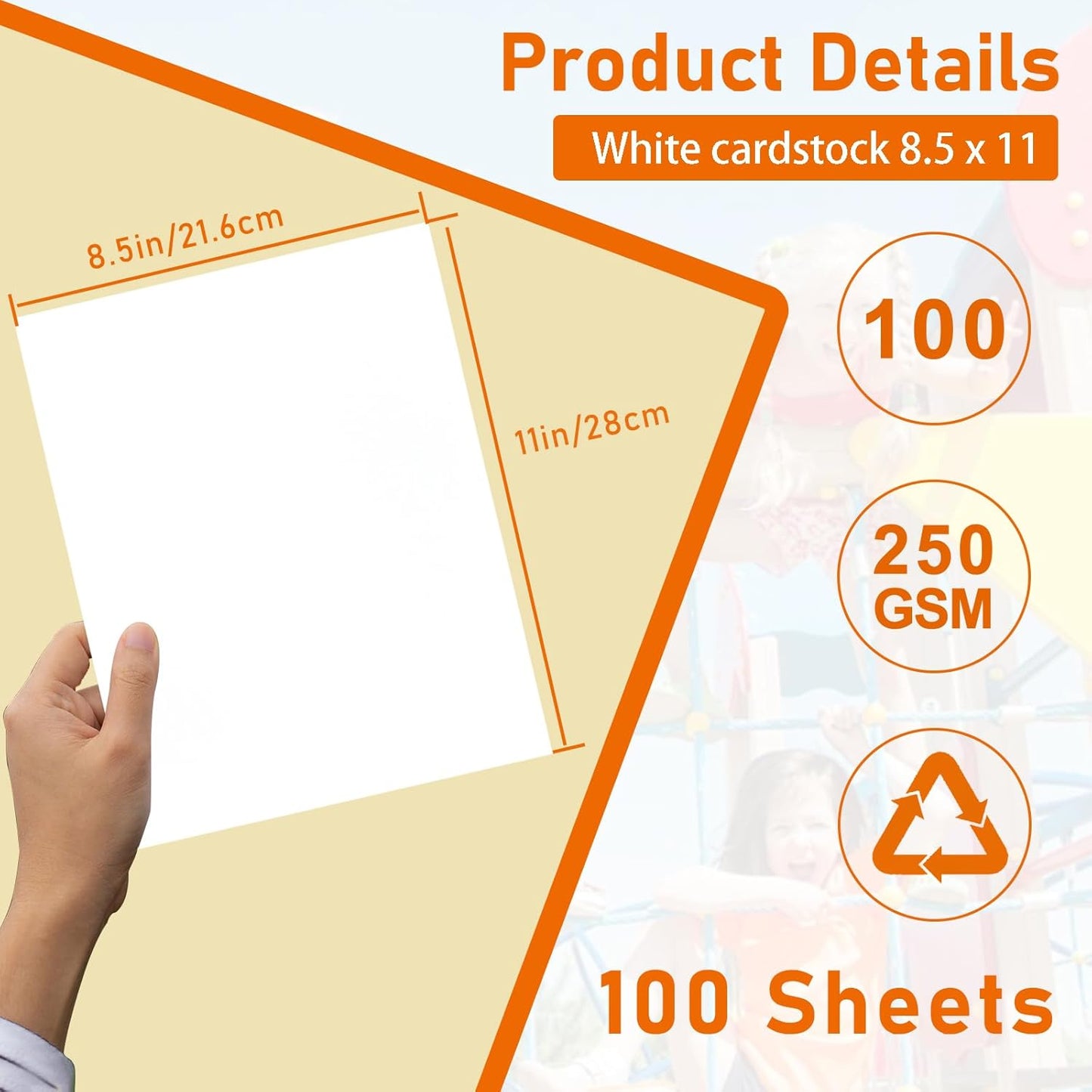 Guakicae 28 Sheets Cream Cardstock 8.5 x 11 Ivory Paper, 250gsm/92lb Premium Off White Paper Card Stock for Wedding Invitations, School Crafting, Memus, DIY Card Making, Graduations, Business Cards