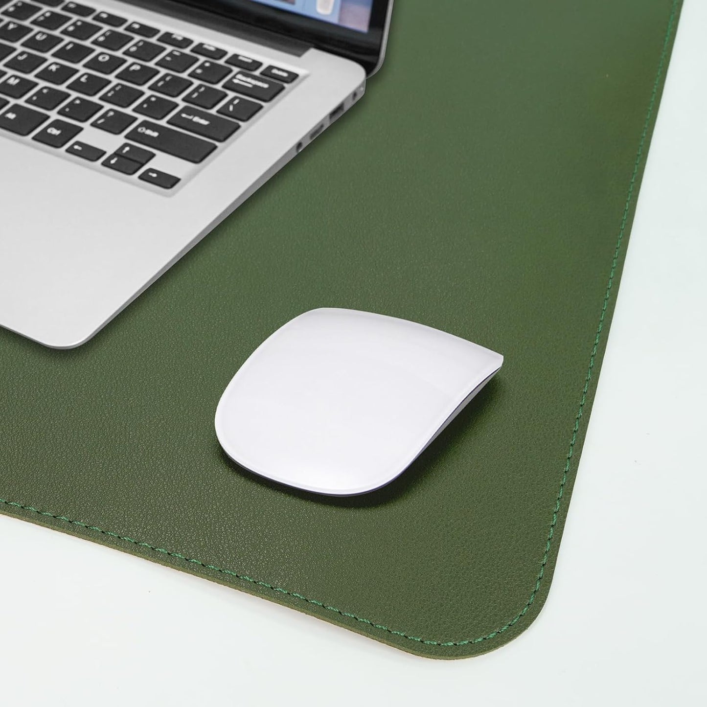 Large Desk Mat 47.2" x 17" Leather Desk Pad Protector with Natural Cork & PU Leather, Non-Slip Office Desk Mat, Large Mouse Pad, Waterproof Desk Blotter pad for Office&Home(Black)
