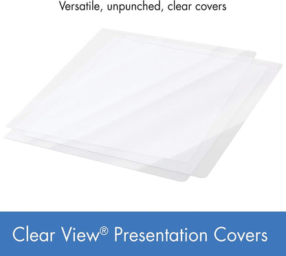 Mead Presentation Report Covers, Clear View, 8-3/4" x 11-1/4", Heavy Duty with Round Corners, 125 Count (4000126)