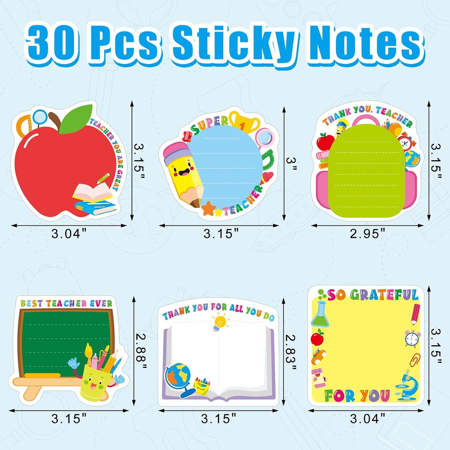30 Pcs Bible Sticky Notes Christian Note Pads Religious Bible Notepads Inspirational Memo Notes for Inspirational Gifts Message Reminder Lists Schedules Studying Office School Supplies