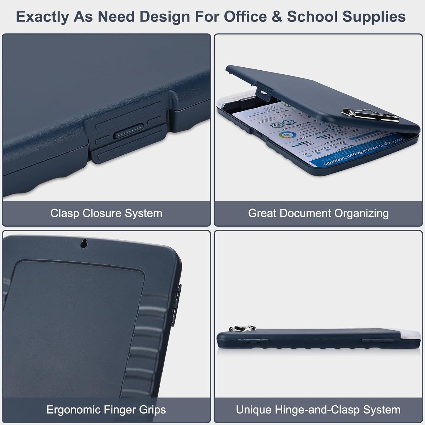 SFLHHDM Purple Clipboard, Clip Boards 8.5x11, Teacher Clipboards with Storage, Plastic Clipboard with Pen Holder, Clipboards Storage for Women Teachers Work, School & Office Supplies