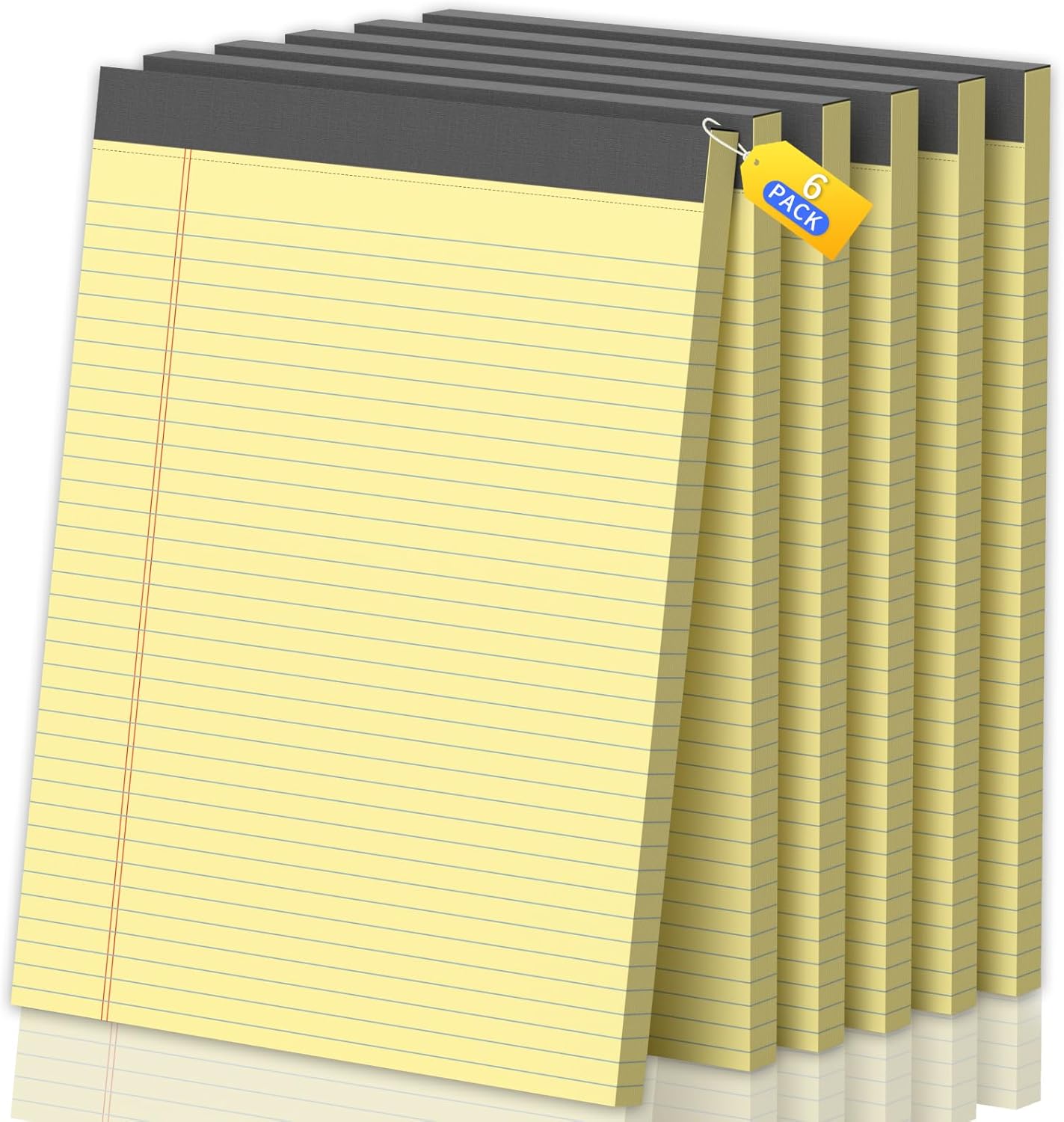Legal Pads 8.5 X11, Narrow Ruled Notepads, 2 Pack, 50 Sheet/Pad, White Legal Pads, Tear Off Notepad, Perforated Writing Pad, Notebook Paper College Ruled, Notepads for Office Home School, Notepad