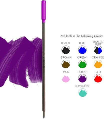 Monteverde USA Soft Ballpoint Refills to Fit Cross Pens, Medium Point, Green Ink, 2-Pack – Bold and Smooth Writing Solution