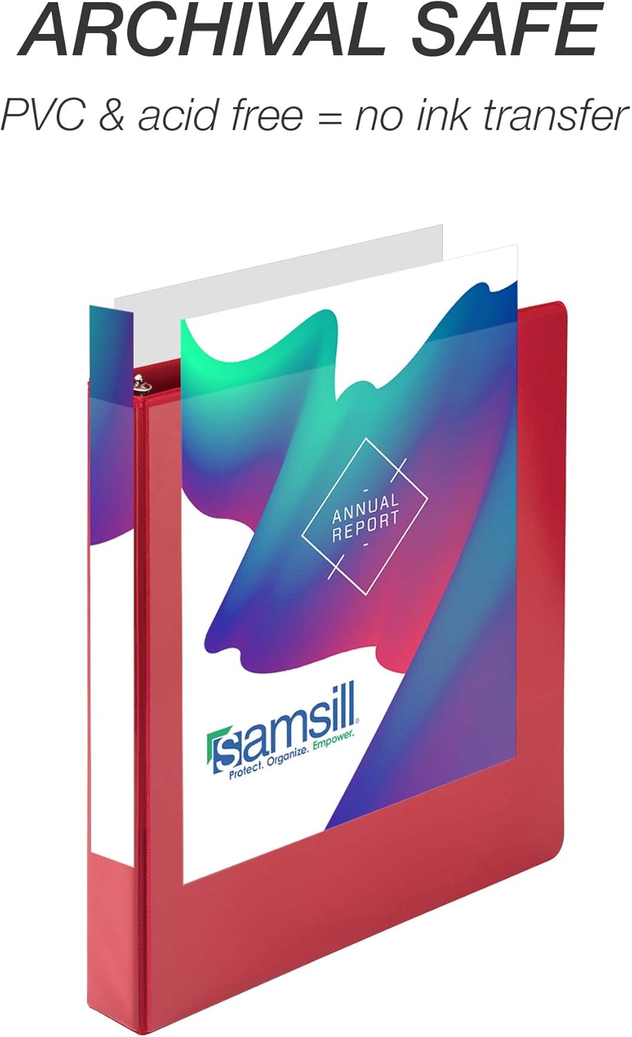 Samsill 1.5 Inch 3 Ring Binders, Economy Round Ring, Clear View Cover, 325 Sheet Capacity - for School, Home, Office - White, 4 Pack
