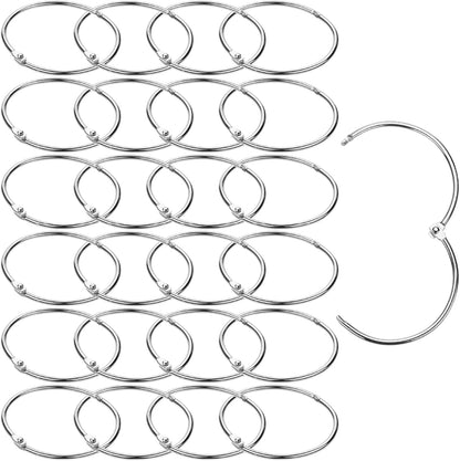 Mr. Pen- Loose Leaf Binder Book Rings, 5 Assorted Sizes (0.6", 1", 1.2", 1.5",2"), 36 Pack, Metal Binder Rings for Index Cards, Keychains, School, Home, Office, Silver