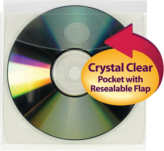Smead Self-Adhesive Poly Pocket, 6" x 4", Standard Photo Size, Clear, 100 per Box (68164)