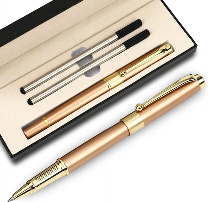 YIVONKA Ballpoint Pen Black Refill,Luxury Ballpoint Line width 0.5mm,Best Ball Pen Gift Set for Men & Women Professional Executive,Office,Nice BallPens Classy Gift Box (Black)