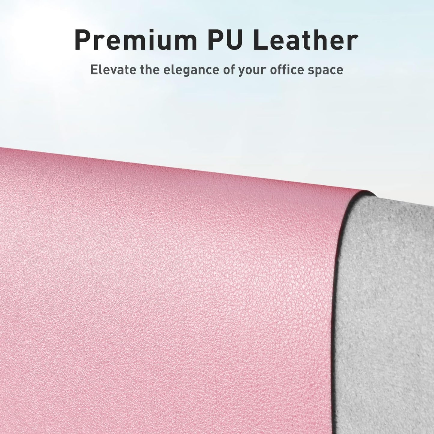 Aothia Leather Desk Pad Protector, Mouse Pad, Office Desk Mat, Non-Slip PU Leather Desk Blotter, Laptop Desk Pad, Waterproof Desk Writing Pad for Office and Home (Black,36" x 17") - Colors A