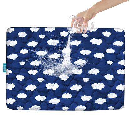 Crib Mattress Protector Sheets Fitted Waterproof Crib Mattress Pad Cover, Noiseless & Machine Wash 100% Absorbent Crib/Toddler Mattress Protector Sheet Quilted, White, 52" x 28"