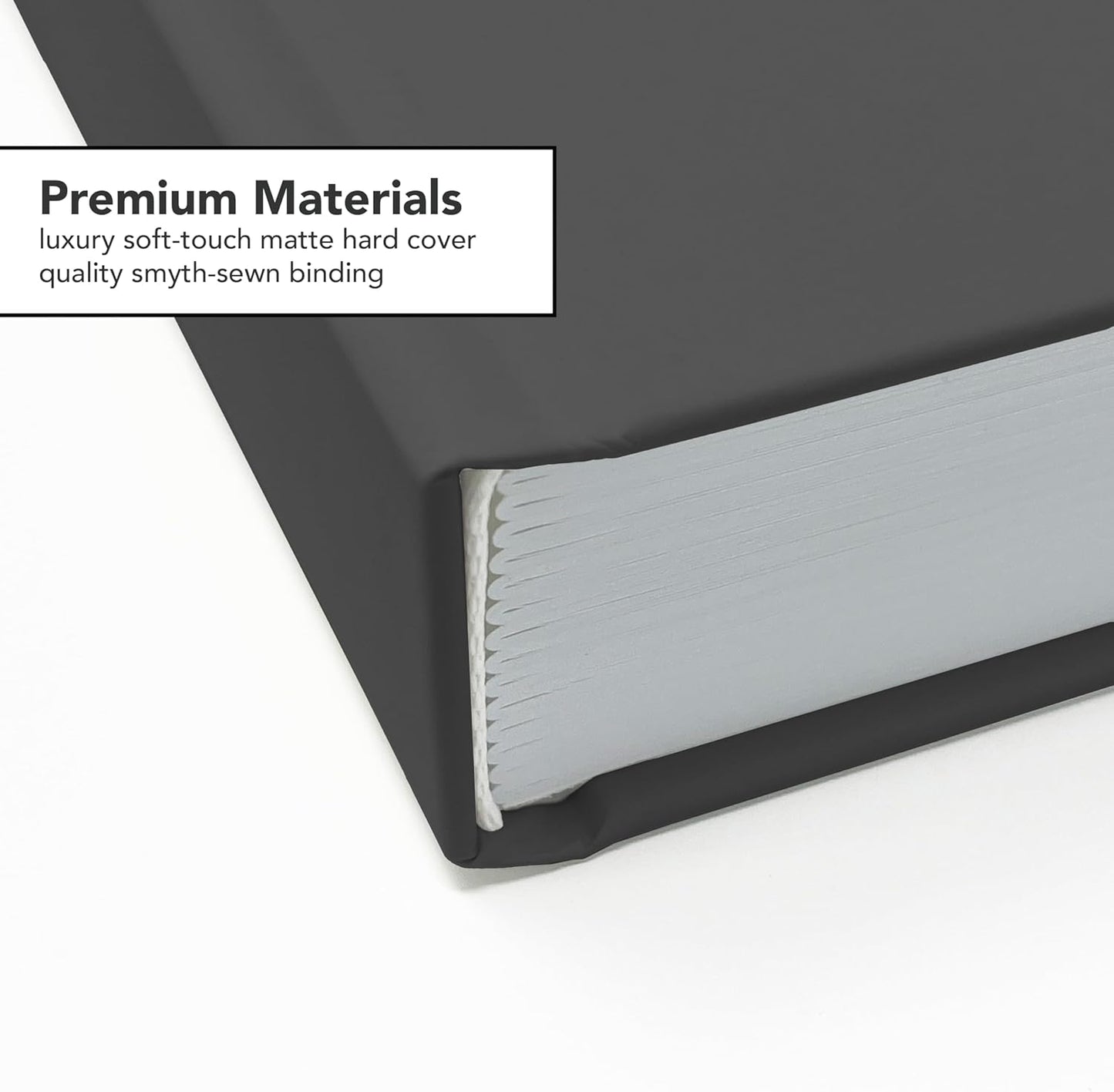 CovoBook™ Blank Hardcover | Premium Sketchbook Journal Guest Book | Photo Prop Home Decor (Black, Size 9)