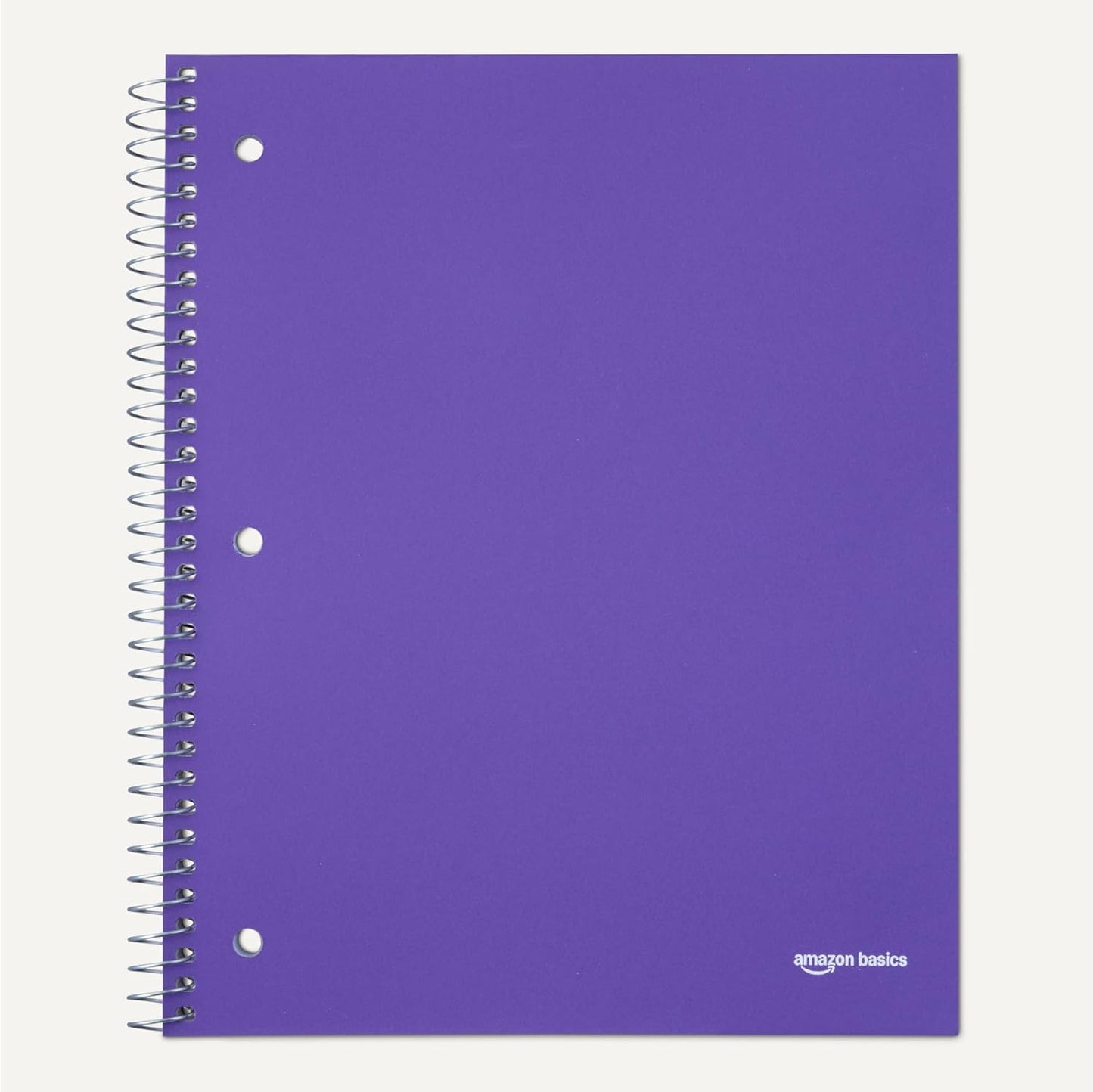 Amazon Basics 4x4 Graph Ruled Spiral Notebook, Poly Cover, 100 Sheets, 9" x 11", Coral, 3 pack