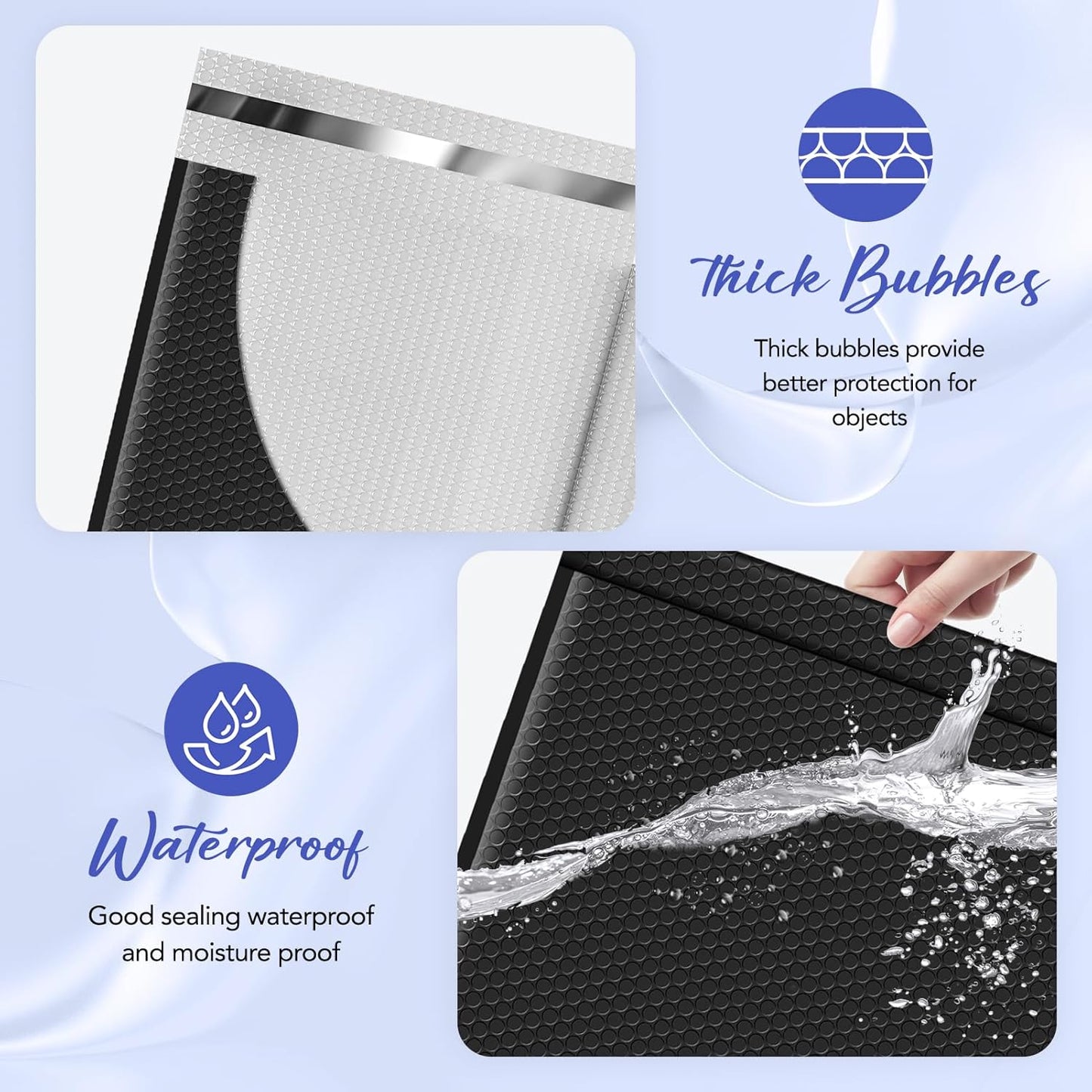 Fuxury Bubble Mailer 6x10" 100 Pack White Bubble Mailers Usable Size 6x9" Self Seal Padded Mailing Envelopes Opaque Bubble Padded Mailer for Small Business Mailing Jewelry Makeup Small Items