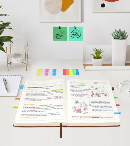 Lined Journal Notebook -365 Pages A5 Thick Journals for Writing Ruled Notebook, Hardcover Leather Journal for Women Men Daily Journal Notebook for Work, Note Taking, 100Gsm Lined Paper( 5.75'' X 8.38'' Green)