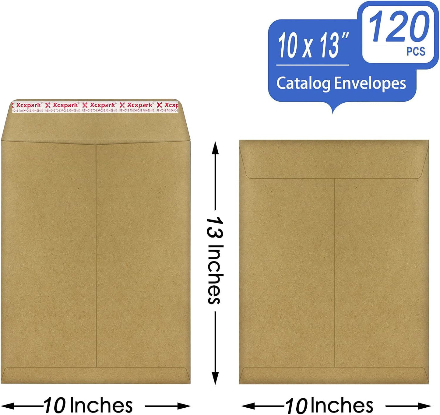 Xxcxpark 250 PCS 6x9 inches Security Catalog Envelopes Printable Self Seal Envelopes, Anti Tear brown Kraft Envelopes for Invitation Cards, Pictures, Photos, Documents