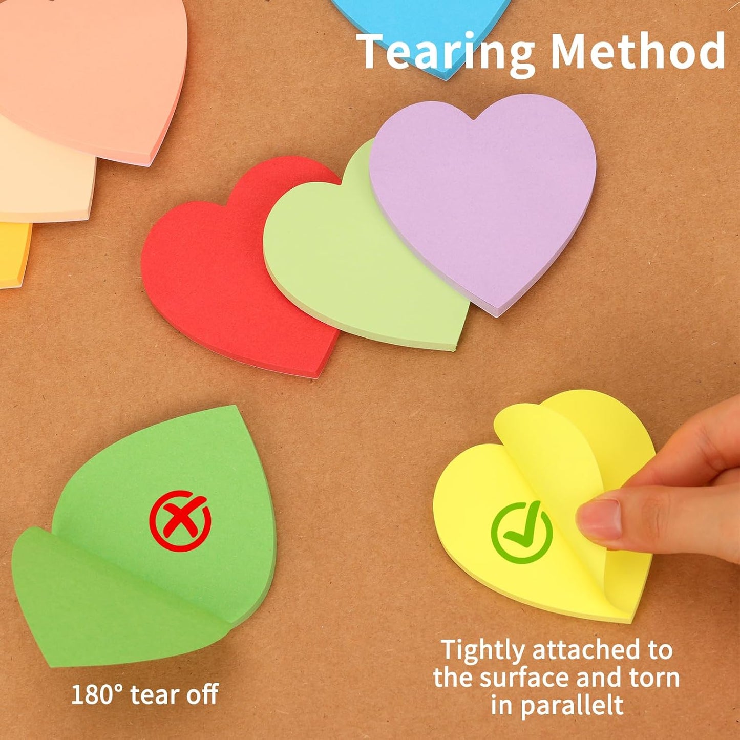 Heart Sticky Notes, 16 Colors 60 Sheets/Pad, 960 Sheets Shape Sticky Pad, Cute Memo Pads Colorful Self-Sticky Note Pads for Valentine Gifts