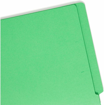 Smead End Tab File Folder, Shelf-Master Reinforced Straight-Cut Tab, Letter Size, Green, 100 per Box (25110)