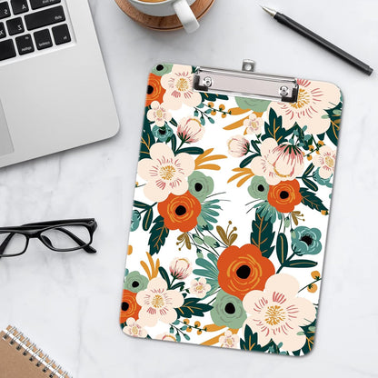 Hongri Plastic Cute Clipboard, Letter Size for Students, Teacher, Woman and Kids, Low Profile Clip, Decorative Pattern, Size 9 x 12.5 in, Dream Marble