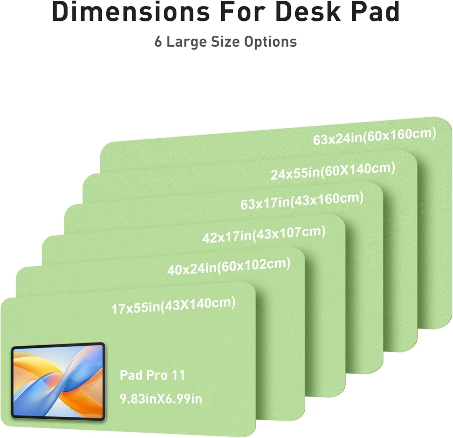 Aothia Leather Office Desk Pad Protector, Non-Slip PU Leather Desk Blotter, Waterproof Laptop Writing Mouse Pad for Office and Home, Black, 31.5" x 15.7" - Colors B