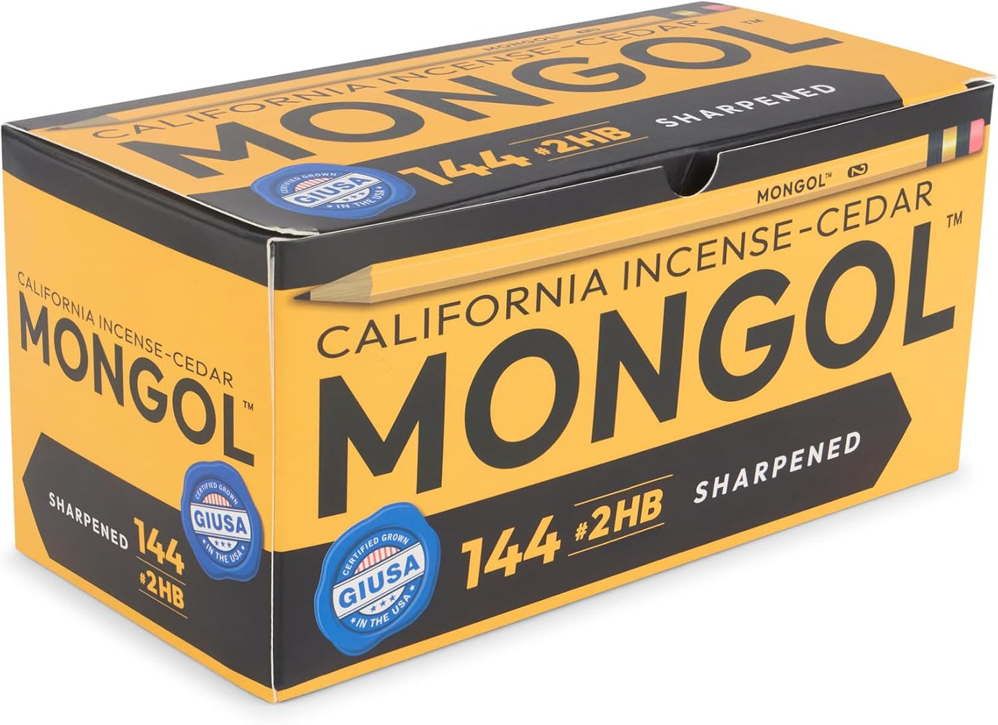 Mongol Classic Incense Cedar #2 Pencil - 12-Pack – Pre-sharpened, European Graphite Core, US Grown Cedar, Smudge Free Eraser – Nontoxic PMA Certified