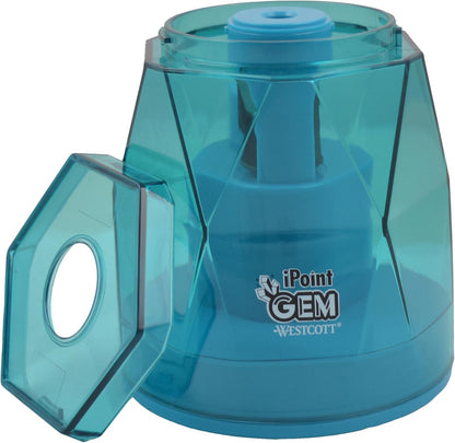 Westcott iPoint® GEM Battery Pencil Sharpener, Neon Green (00577)