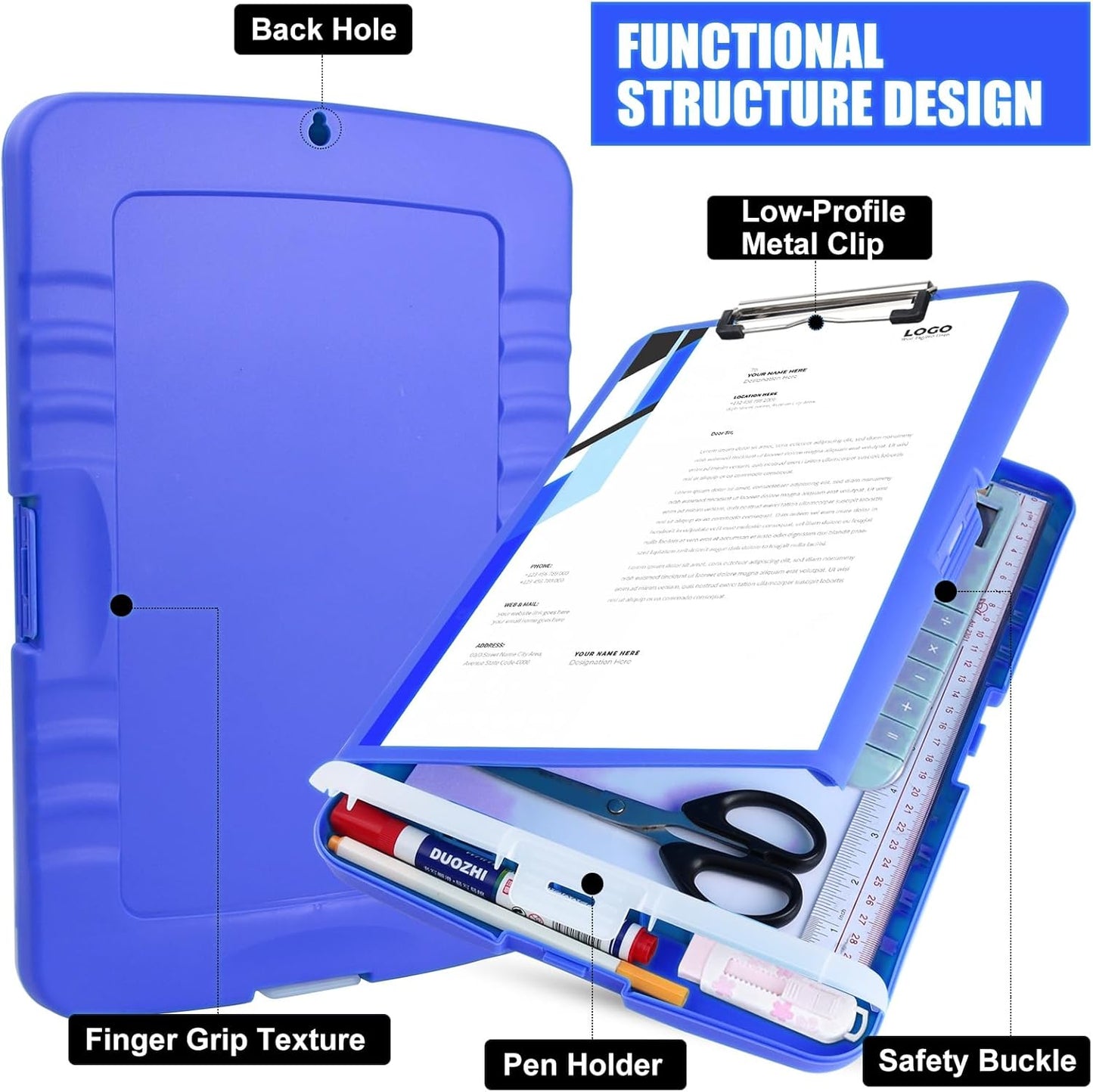 Red Plastic Clipboard with Storage,TFDLCG zm High Capacity Clip Boards 8.5x11,A4 Binder Nursing Clipboard Folder Heavy Duty for Women Teachers Work,School Office