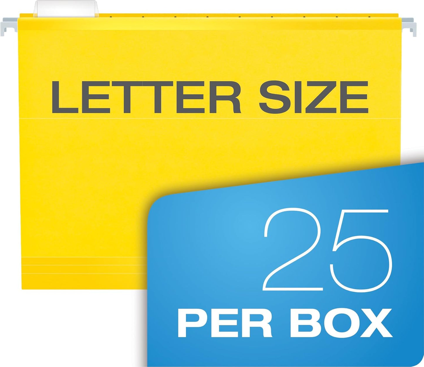 Pendaflex Reinforced Hanging File Folders, Letter Size, Bright Green, 1/5 Cut, 25/BX (4152 1/5 BGR)