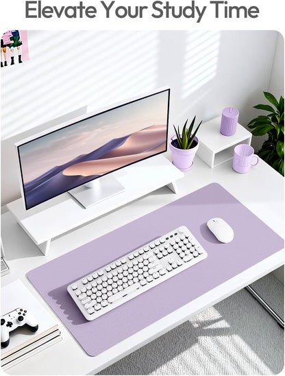 YSAGi Leather Office Desk Pad Protector, Large Mouse Pad, Non-Slip, PU Leather, Laptop Desk Blotter, Waterproof Writing Pad for Office and Home, Black, 23.6" x 13.8" - Colors A