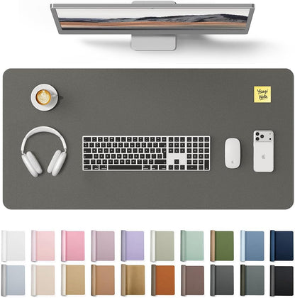 YSAGi Leather Desk Pad Protector, Large Mouse Pad, Non-Slip PU Leather Desk Blotter, Waterproof Writing Pad for Office and Home (31.5" x 15.8", Eggshell) - Colors B