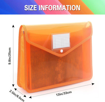 Plastic Expanding File Folder, Transparent envelopes with Snap Closure, No Dividers, Large Capacity, Fit Letter/A4 Size (Pink)