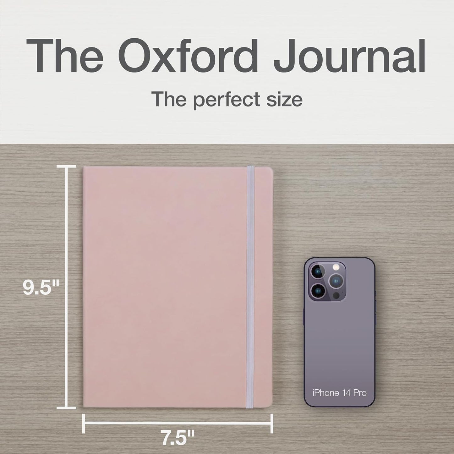 Oxford Journal, Lined Writing Notebook, Writer's Journal, Classic Notebook for School or Office, 192 Pages, 7.5" x 9.5", Hardcover, Black (75506)