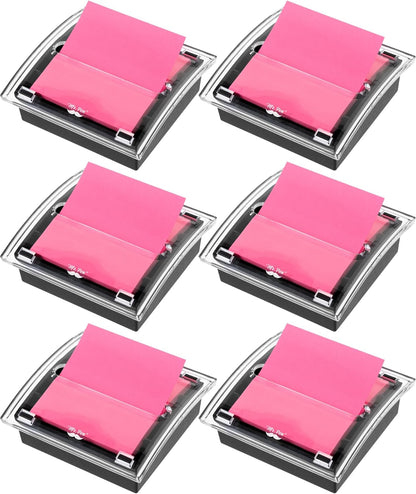 Mr. Pen Pop Up Sticky Note Dispenser, 3" x 3", Black, Sticky Note Dispenser, Sticky Note Holder for Desk, Clear Top