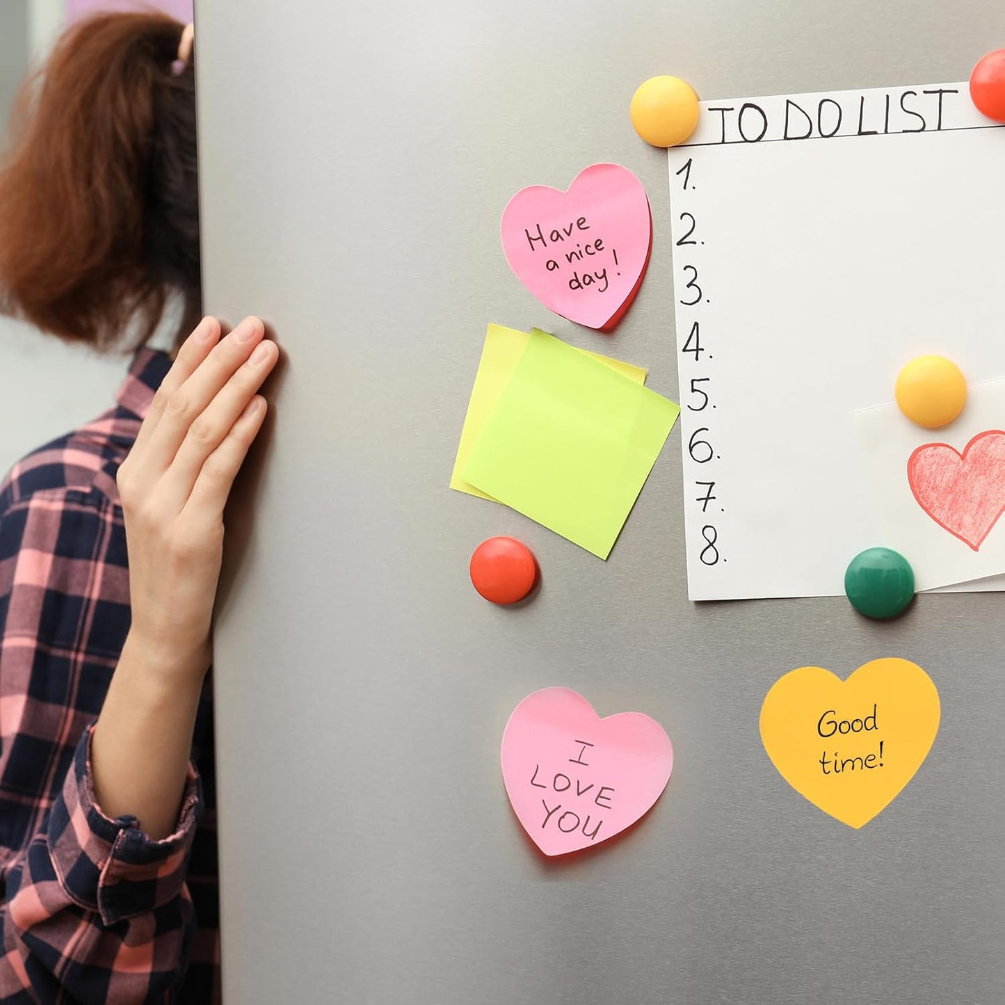 Heart Sticky Notes, 16 Colors 60 Sheets/Pad, 960 Sheets Shape Sticky Pad, Cute Memo Pads Colorful Self-Sticky Note Pads for Valentine Gifts