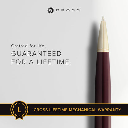 Cross Bailey Light Refillable Ballpoint Pen Presented in a Everyday Gift Box - Medium Point, Black Ink, Polished Green