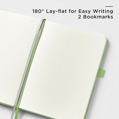 &And Per Se Lined Journal Notebook, 160 Pages, A5 5.7 x 8 inches College Ruled Thick Paper Notebook Journals for Writing, Hardcover Notebooks for Women Men Office School (1 Pack, Green) - Colors B