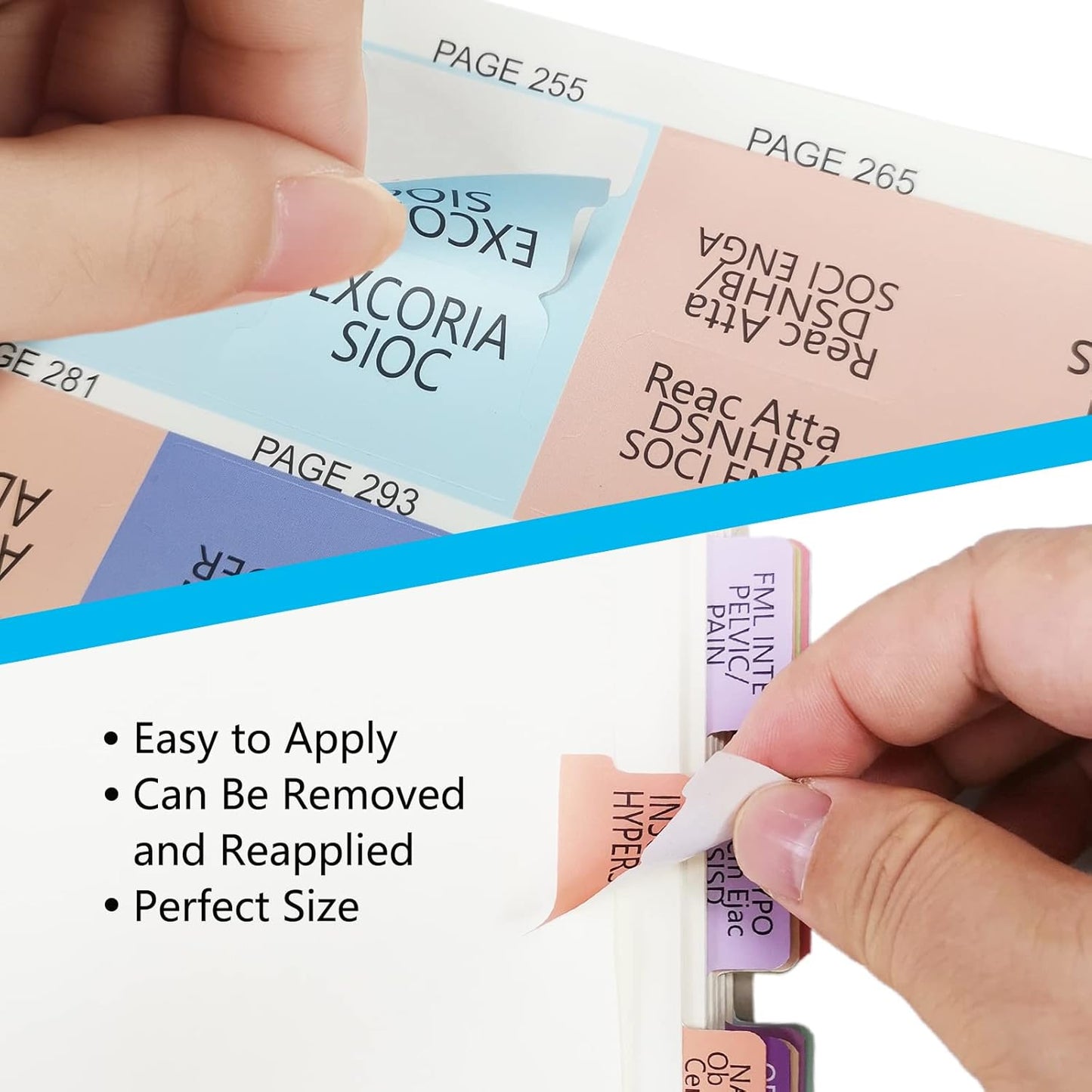 Index Tabs for DSM-5, Color-Coded and Laminated, with 11 Blank Tabs, Alignment Guide and Inspirational Bookmark Included, Tear-Resistant & Waterproof