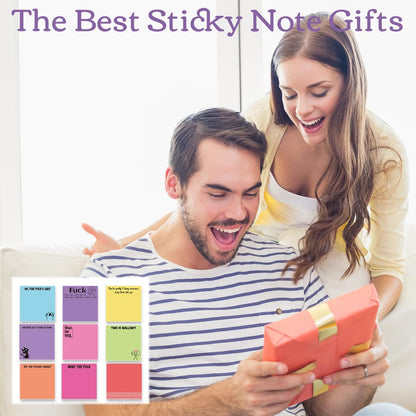 Inspirational Sticky Notes Gifts - 9 Pack Funny Positive Quotes Notepads 3x3 Inches, Fun Motivational Self-Adhesive Memo Pads Office Study Supplies for Friends Coworkers (450 Sheets)
