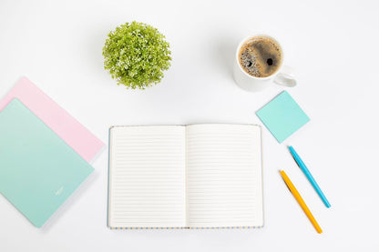 Pearhead Blue Matchbook Hardcover Journal, 6x8 College-Ruled Lined Notebook, 200 Pages, Trendy Writing Journal for Work, School & Everyday Notes