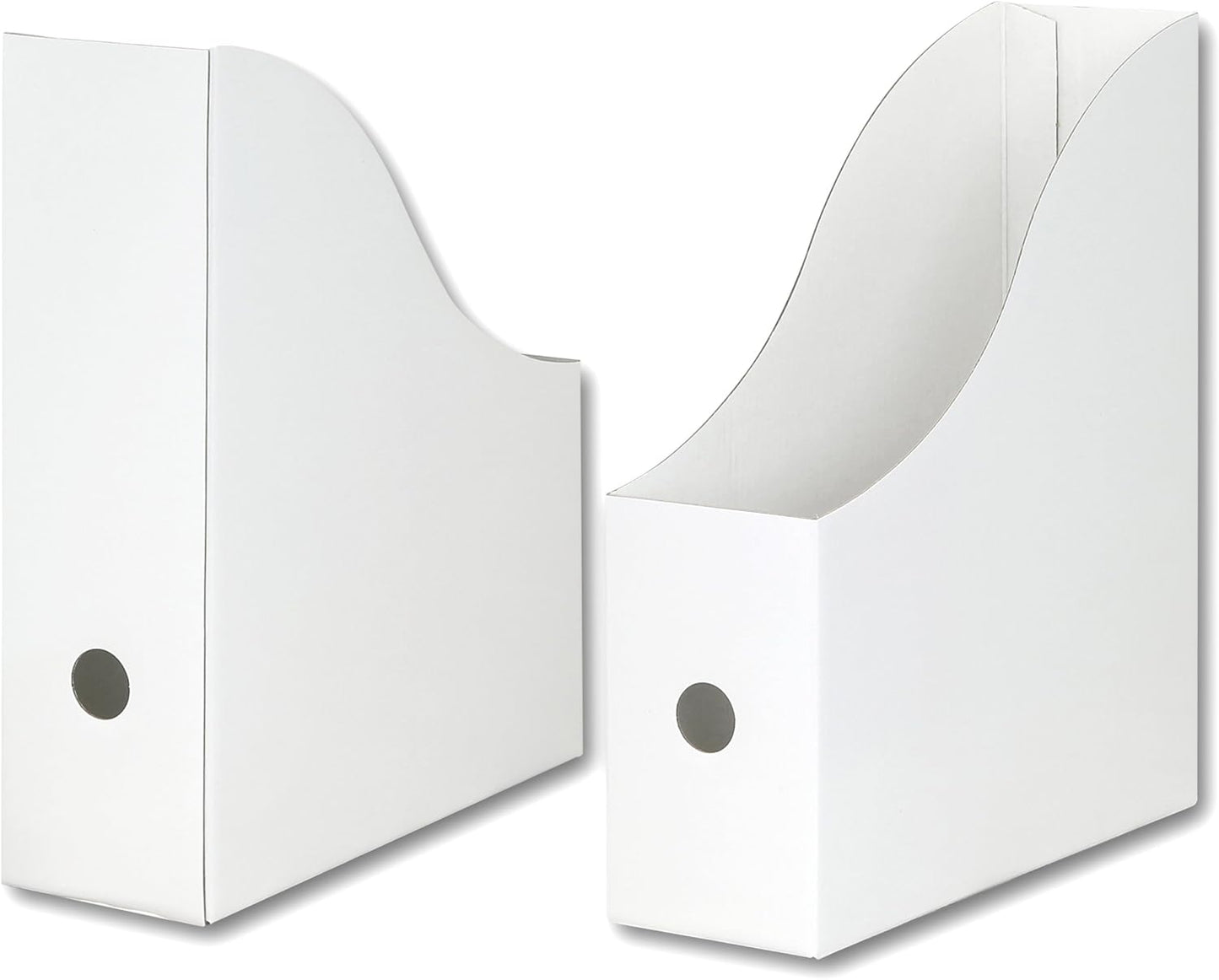 Simple Houseware 6-Pack Magazine File Holder Box, Foldable Cardboard Organizer, White