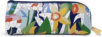 kate spade new york Pen and Pencil Case with Office Supplies, Zip Pouch Includes 2 Pencils, Sharpener, Eraser, and Ruler, Polka Dots (black/white)