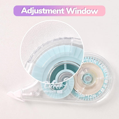 Temiary 6 Pcs Correction Tapes for Instant Corrections, Easy To Use White Smooth Pull Out Tape, Aesthetic Correction Tape for School Office (Macaron)