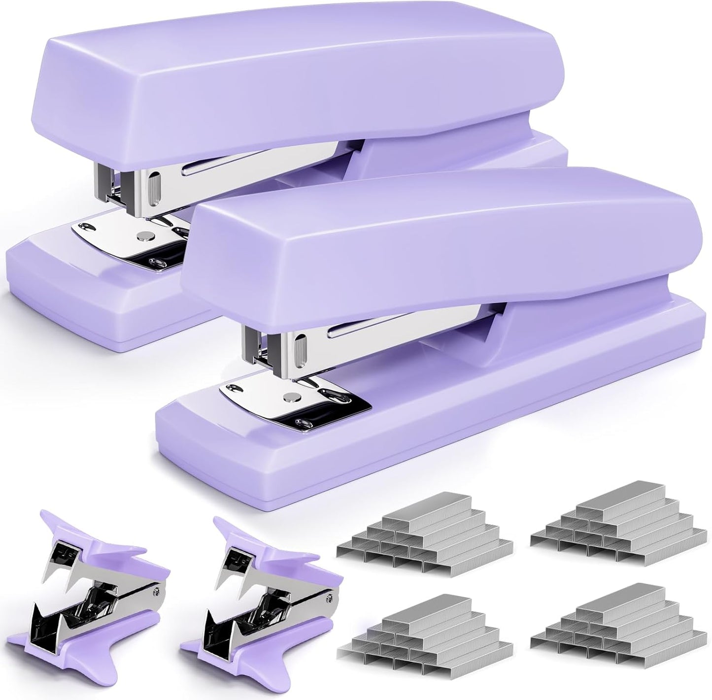 Pink Office Stapler, 25 Sheet Capacity with 2000 Staples and Staple Remover, Desktop Stapler,Pink Office Supplies for Students and Office Clerks