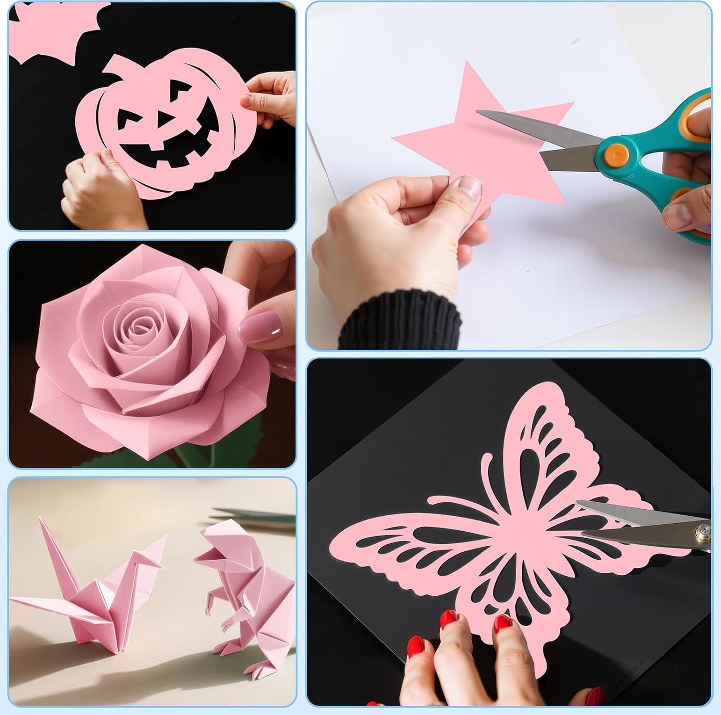 40 Sheets Colored Cardstock, 8.5 x 11 Construction Paper, Black Card Stock Paper, Cardstock Printer Paper for Halloween,Mothers Day, Christmas, Wedding Invitations, DIY Cards, Photo, Art and Crafts