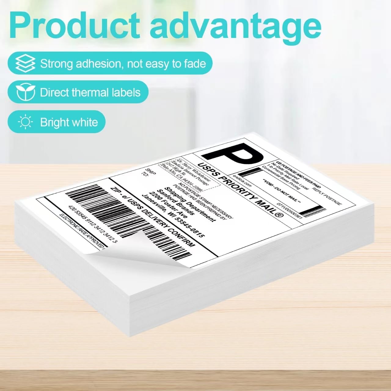 Joyberg 4x6 Thermal Labels, Shipping Labels, Strong Adhesive Thermal Label, White Printer Paper/Label